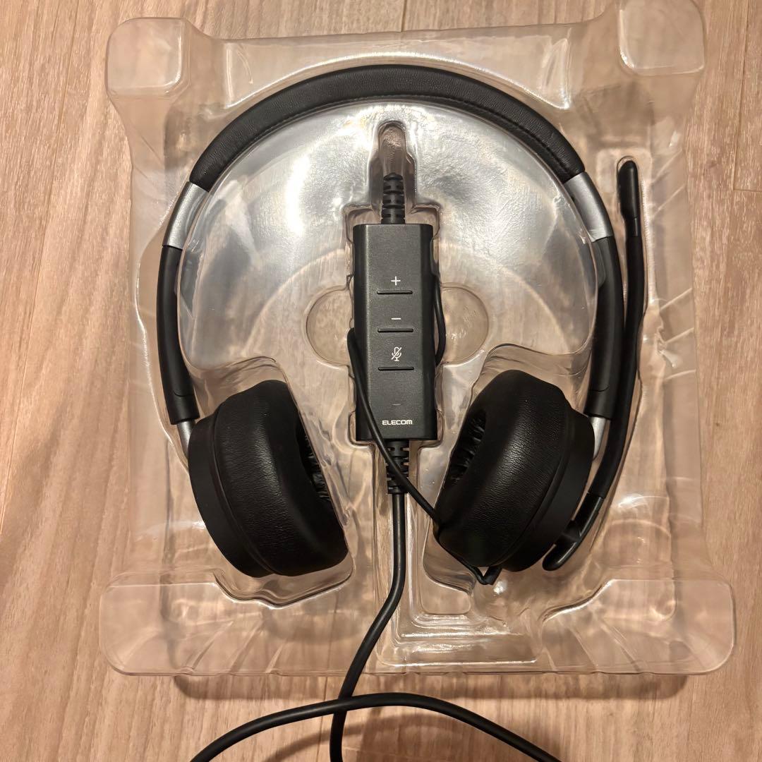 エレコム デュアルマイクノイズリダクション　有線 HS-HP101UNCBK