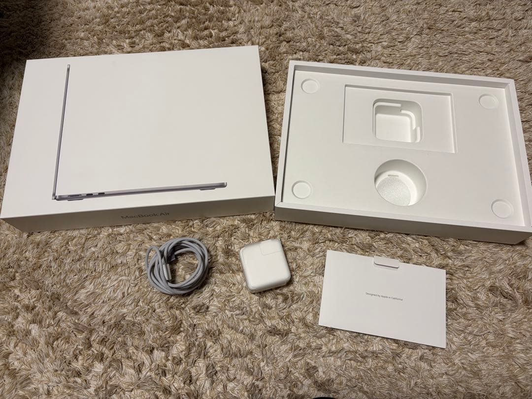 【美品】MacBookair M3 256GB 16GB 13.6 CTOモデル