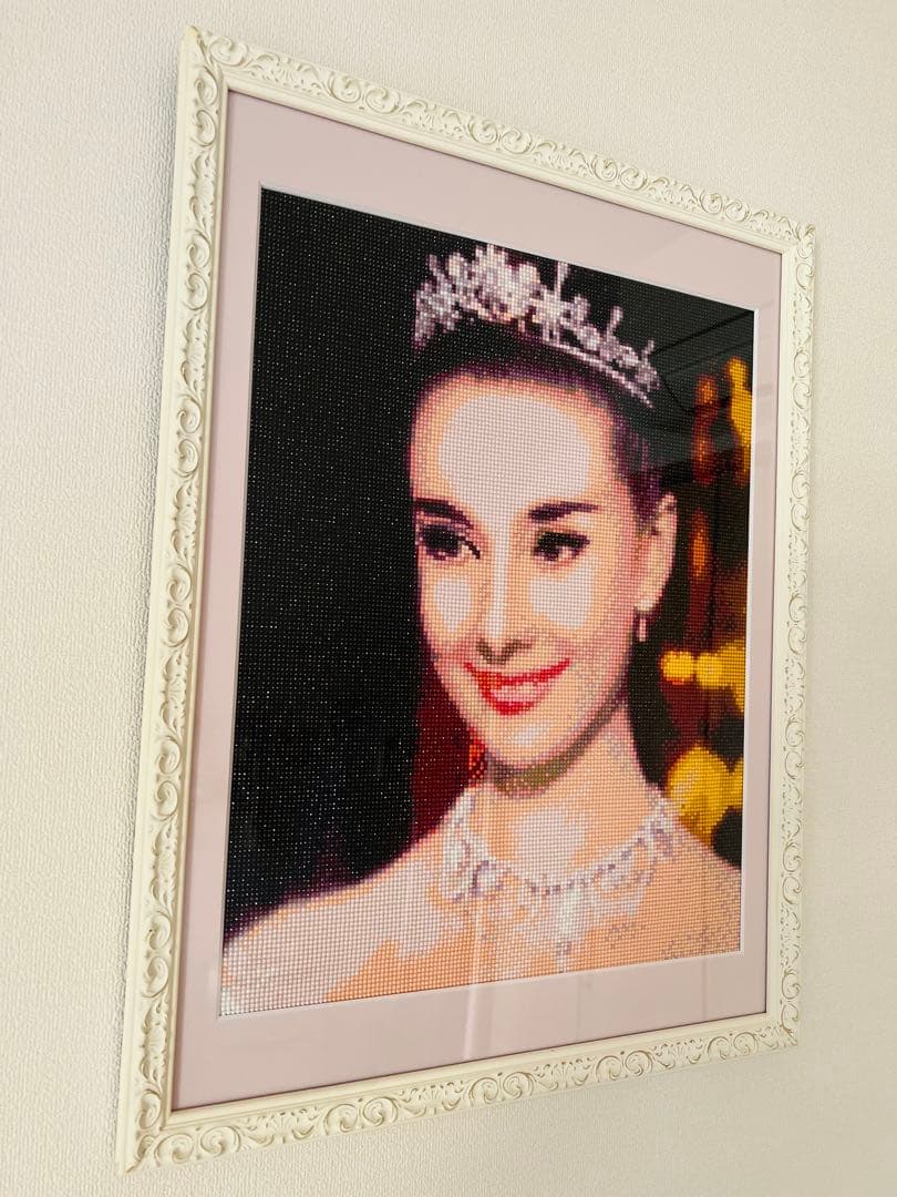 特大ダイヤモンドアート ローマの休日　額付き 完成品