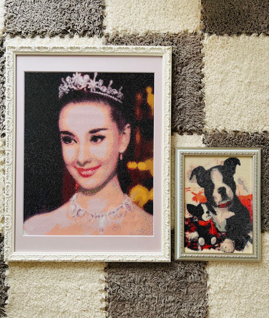 特大ダイヤモンドアート ローマの休日　額付き 完成品