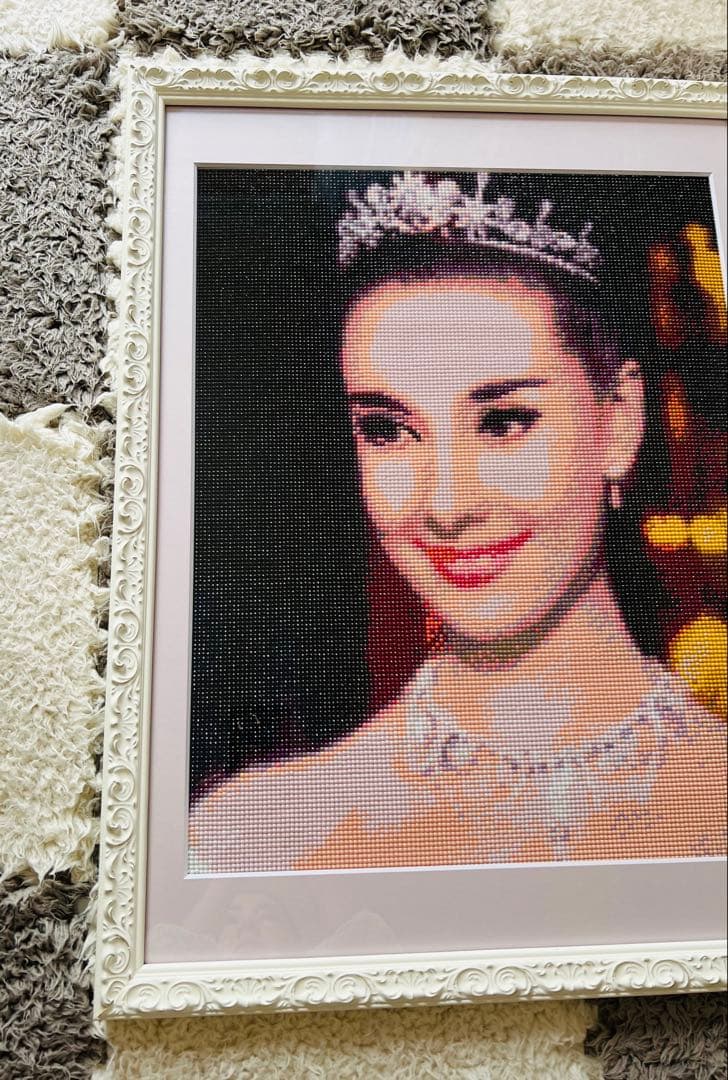 特大ダイヤモンドアート ローマの休日　額付き 完成品