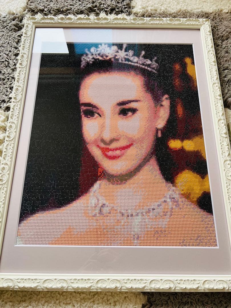 特大ダイヤモンドアート ローマの休日　額付き 完成品