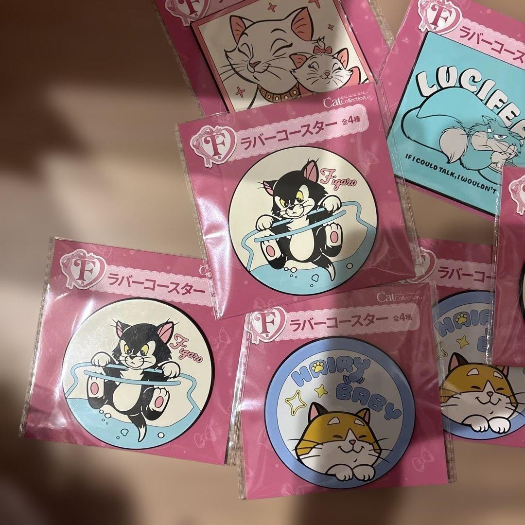 ディズニー　にゃんにゃんにゃん　ハッピーくじ　F賞　ラバーコースター
