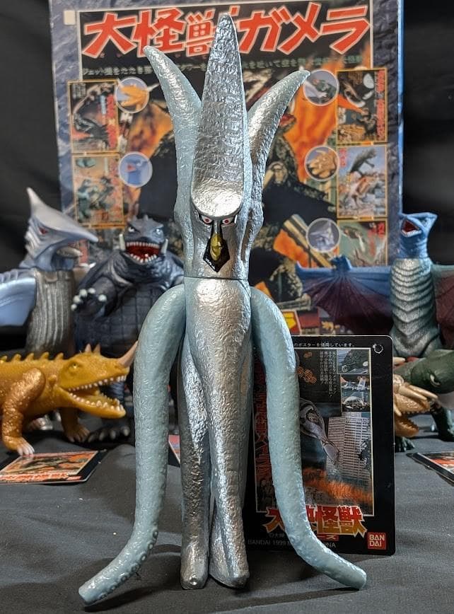 強いぞ！ガメラ復活大結集ＢＯＸ（バンダイ）開封済 箱付 タグ有 ７体セット