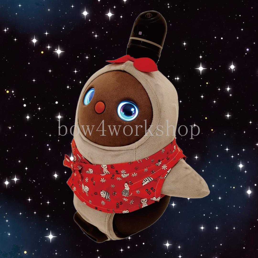 ラボット LOVOT ラボットの服ハンドメイド 猫柄甚平（レッド）