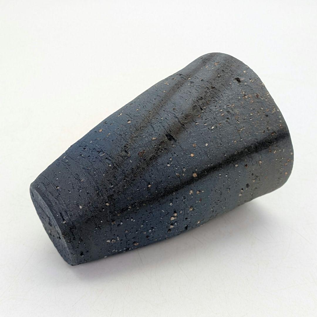 鈴木篤夫 備前焼 青備前フリーカップB 黒襷 コップ ビアマグ 酒器 麦酒呑
