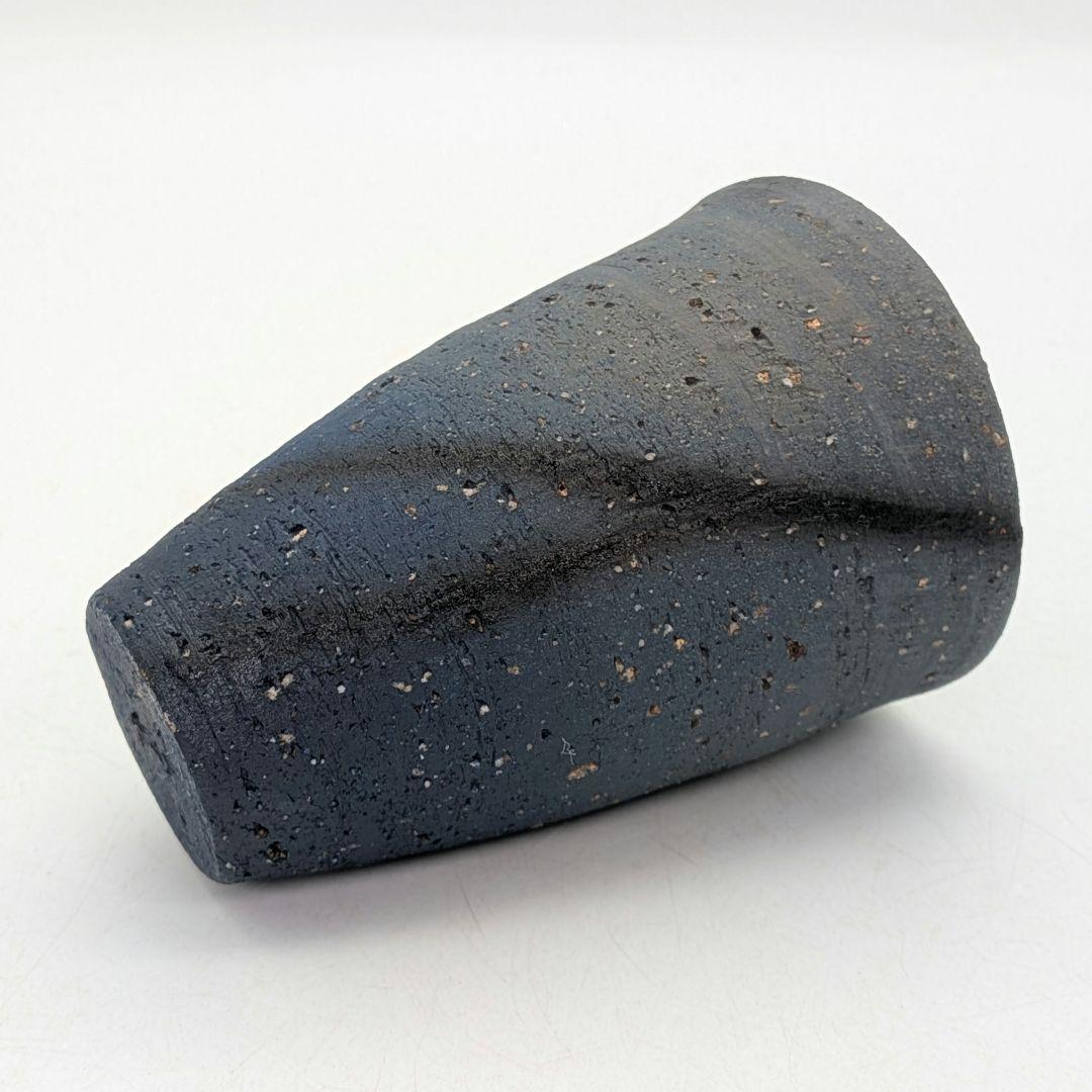 鈴木篤夫 備前焼 青備前フリーカップB 黒襷 コップ ビアマグ 酒器 麦酒呑