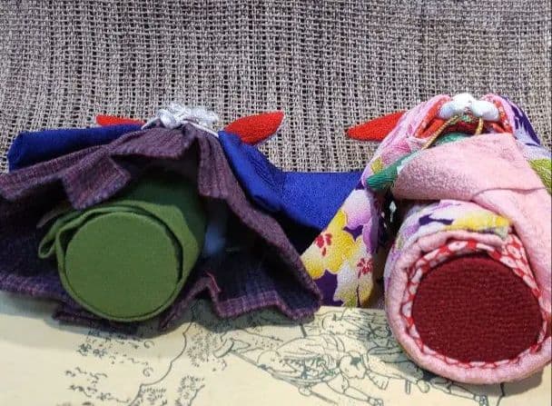 古布　リメイク　ハンドメイド　干支　うさぎ　卯　ペア