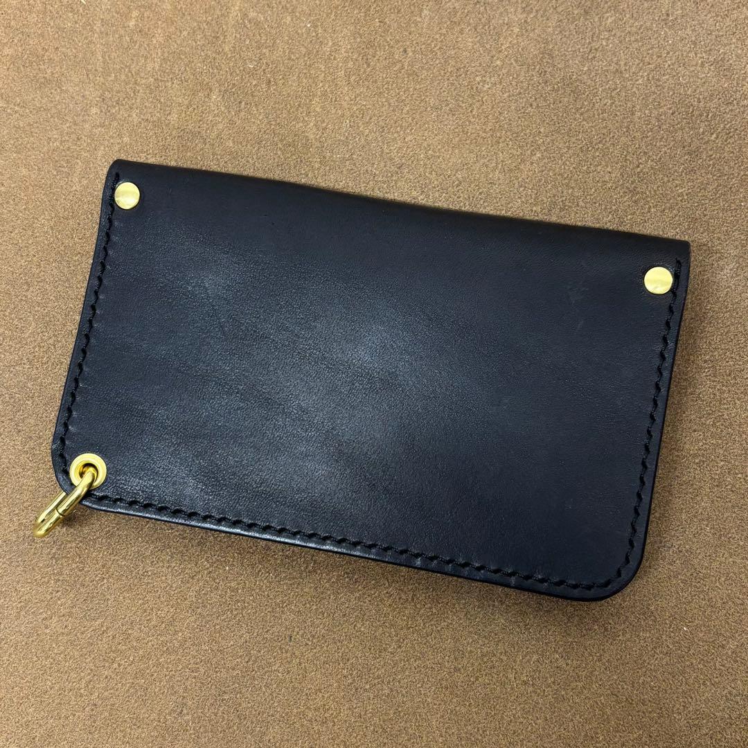 ホースバット　トラッカーウォレット　ミドル　焦茶　2層　guidi