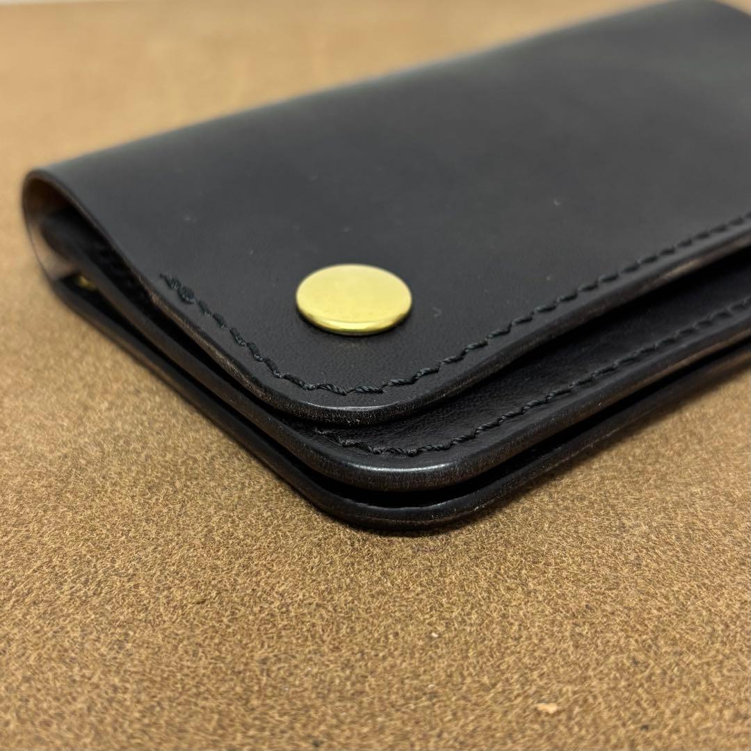 ホースバット　トラッカーウォレット　ミドル　焦茶　2層　guidi