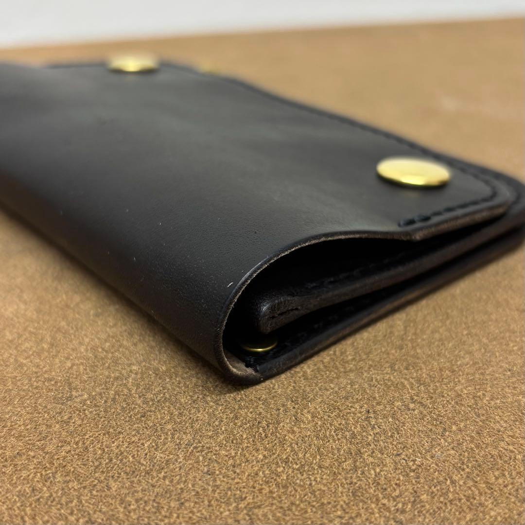 ホースバット　トラッカーウォレット　ミドル　焦茶　2層　guidi