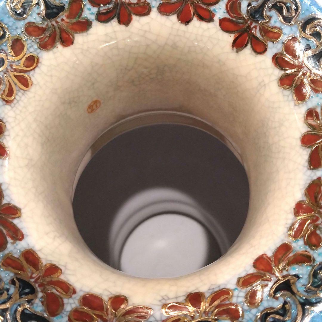 薩摩焼 金襴手 金彩 色絵 色錦 豪華絢爛 武者図 美人画 飾り壺 古美術 花器