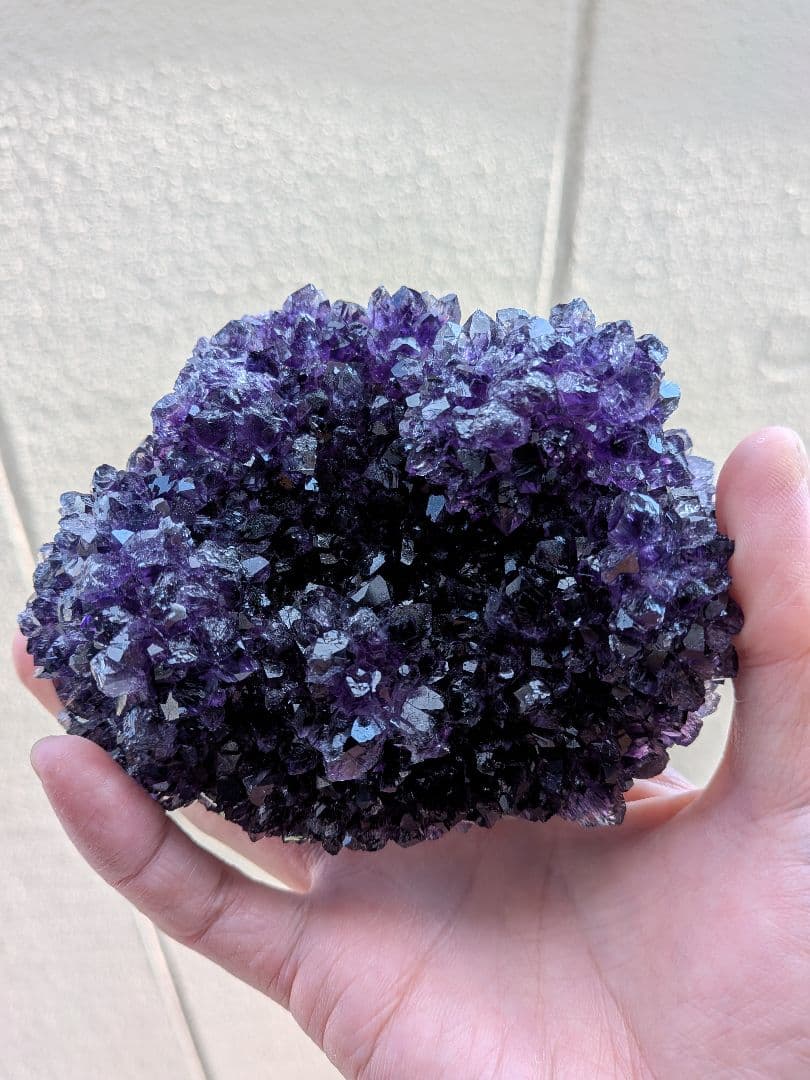 フラワーアメジスト☆アメジスト☆ウルグアイ産☆クラスター☆高品質☆台座つき☆