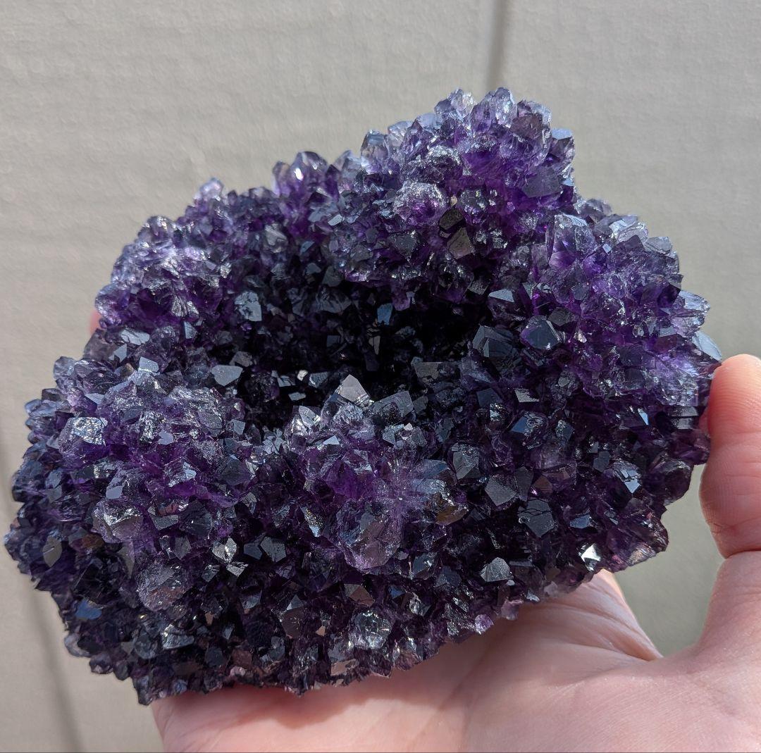 フラワーアメジスト☆アメジスト☆ウルグアイ産☆クラスター☆高品質☆台座つき☆