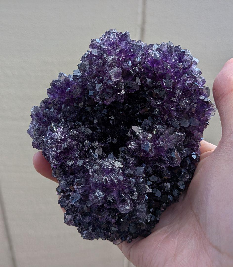 フラワーアメジスト☆アメジスト☆ウルグアイ産☆クラスター☆高品質☆台座つき☆