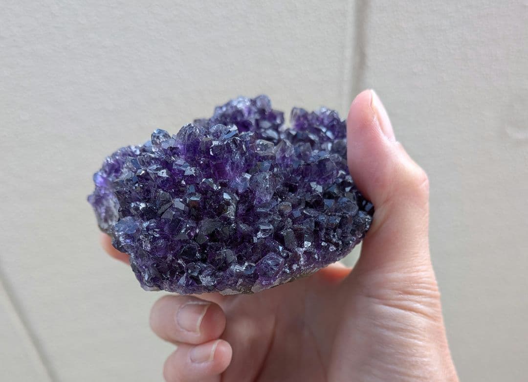 フラワーアメジスト☆アメジスト☆ウルグアイ産☆クラスター☆高品質☆台座つき☆