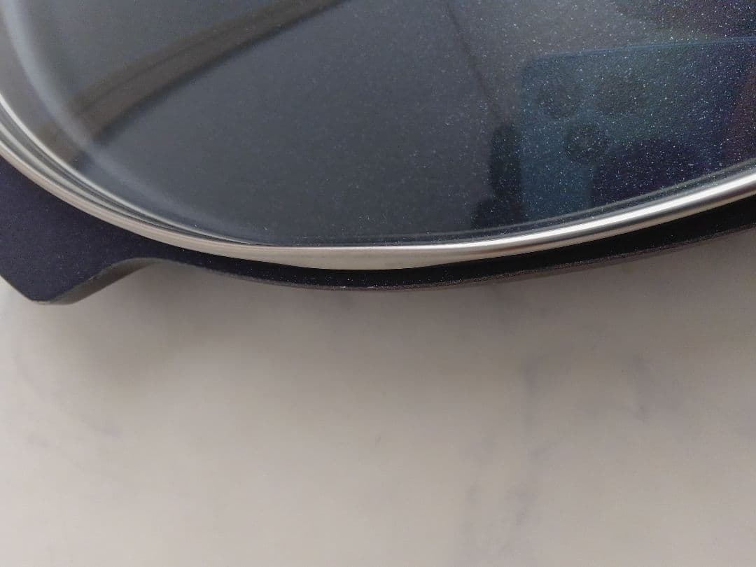 訳あり未使用 MFG 焼物プレート 32cm ガラス蓋 ラジエントヒーター 鍋