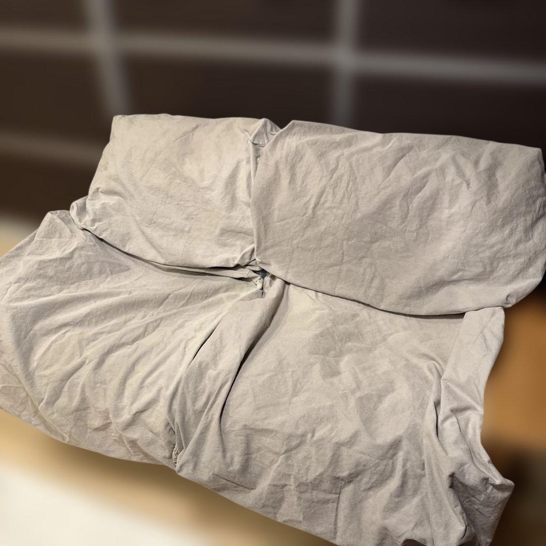 無印良品 ソファ本体木製フレーム用カバー 洗いざらし綿帆布 ベージュ