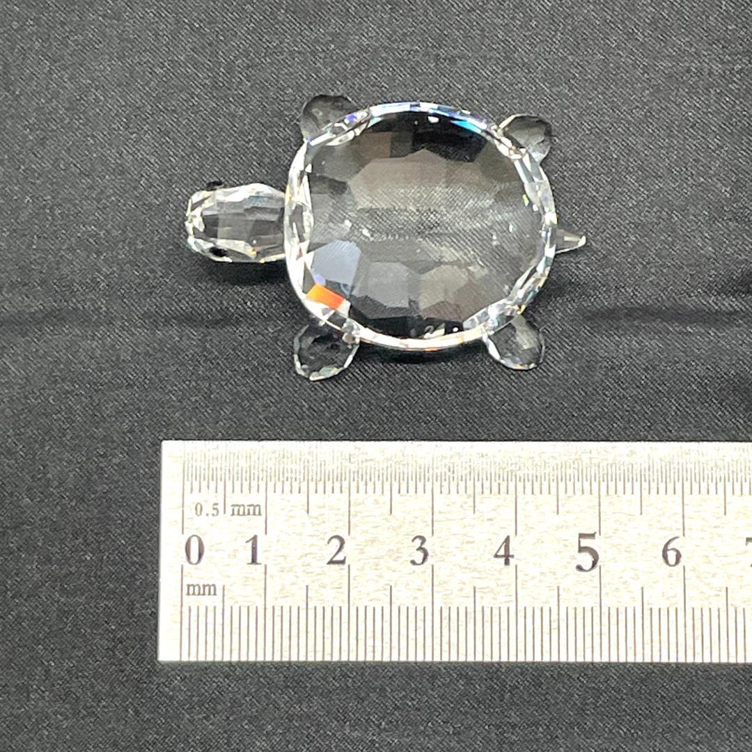 Y602-219　SWAROVSKI クリスタル カメ ヒヨコ 置物 2個