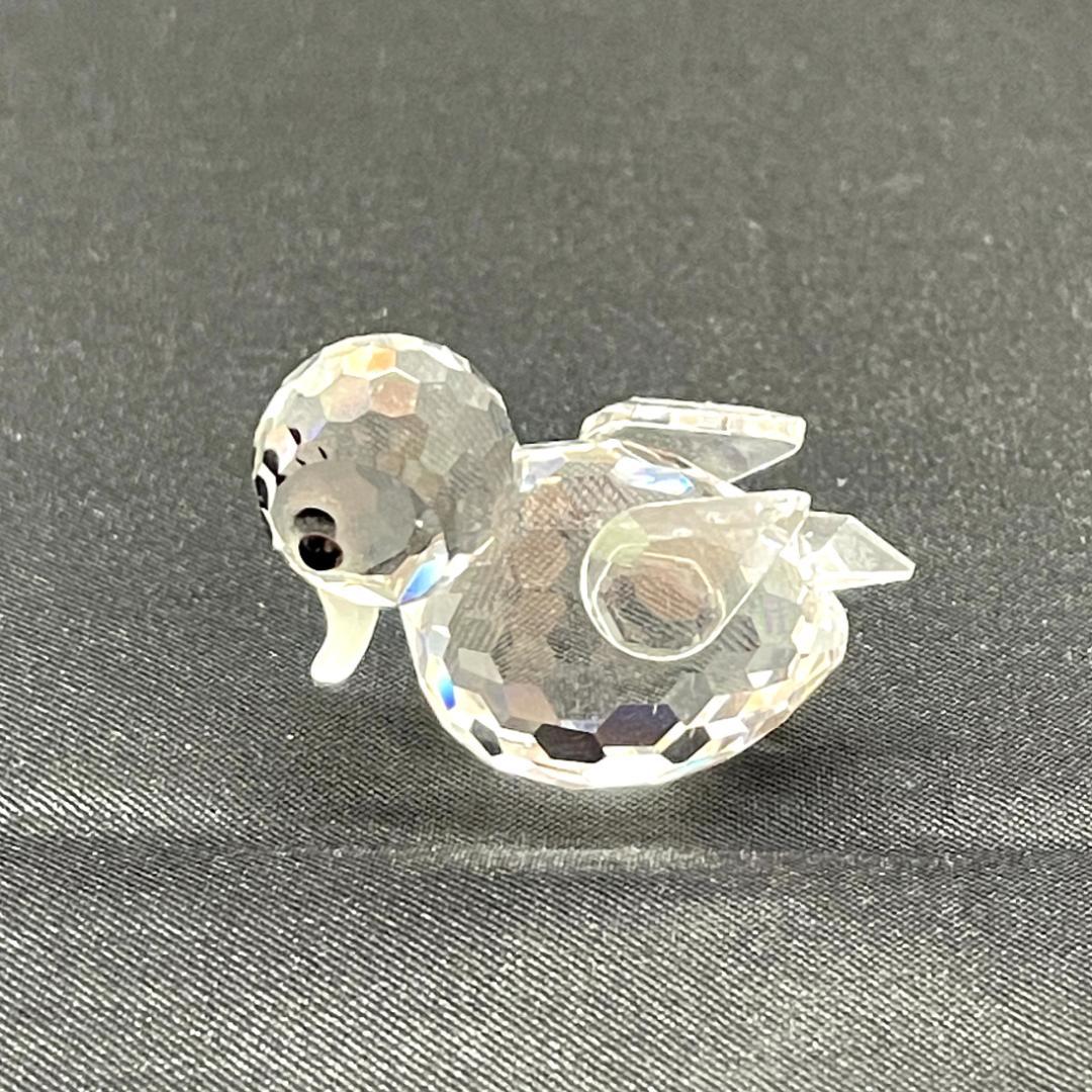 Y602-219　SWAROVSKI クリスタル カメ ヒヨコ 置物 2個