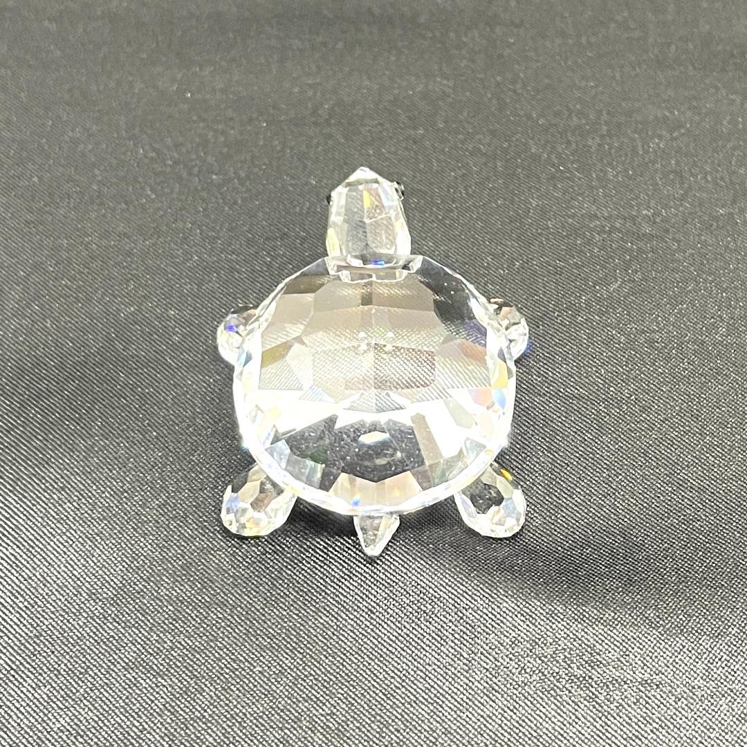 Y602-219　SWAROVSKI クリスタル カメ ヒヨコ 置物 2個