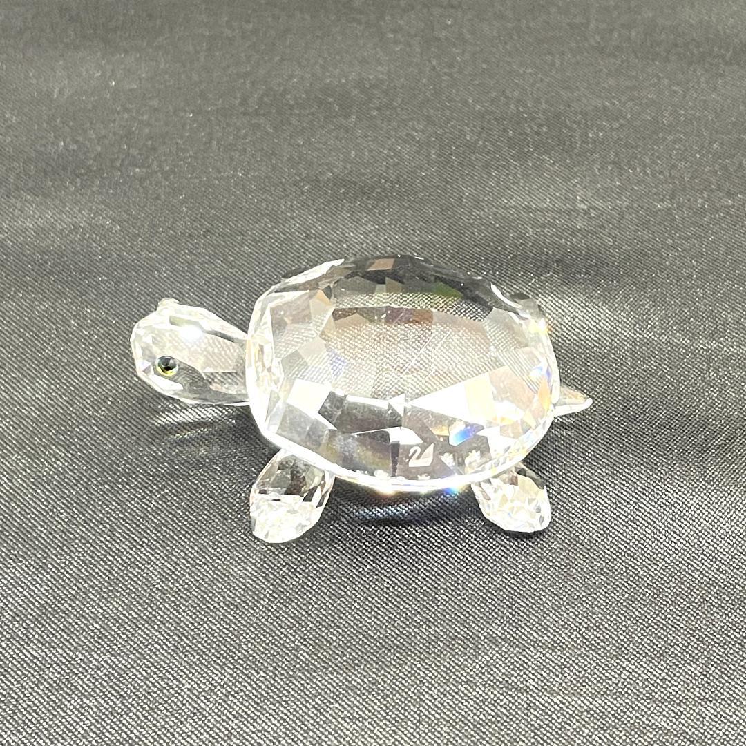 Y602-219　SWAROVSKI クリスタル カメ ヒヨコ 置物 2個