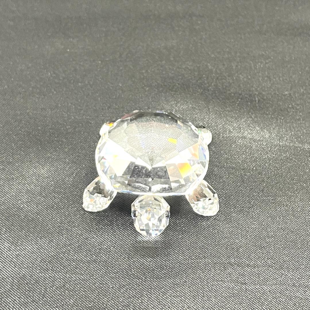 Y602-219　SWAROVSKI クリスタル カメ ヒヨコ 置物 2個