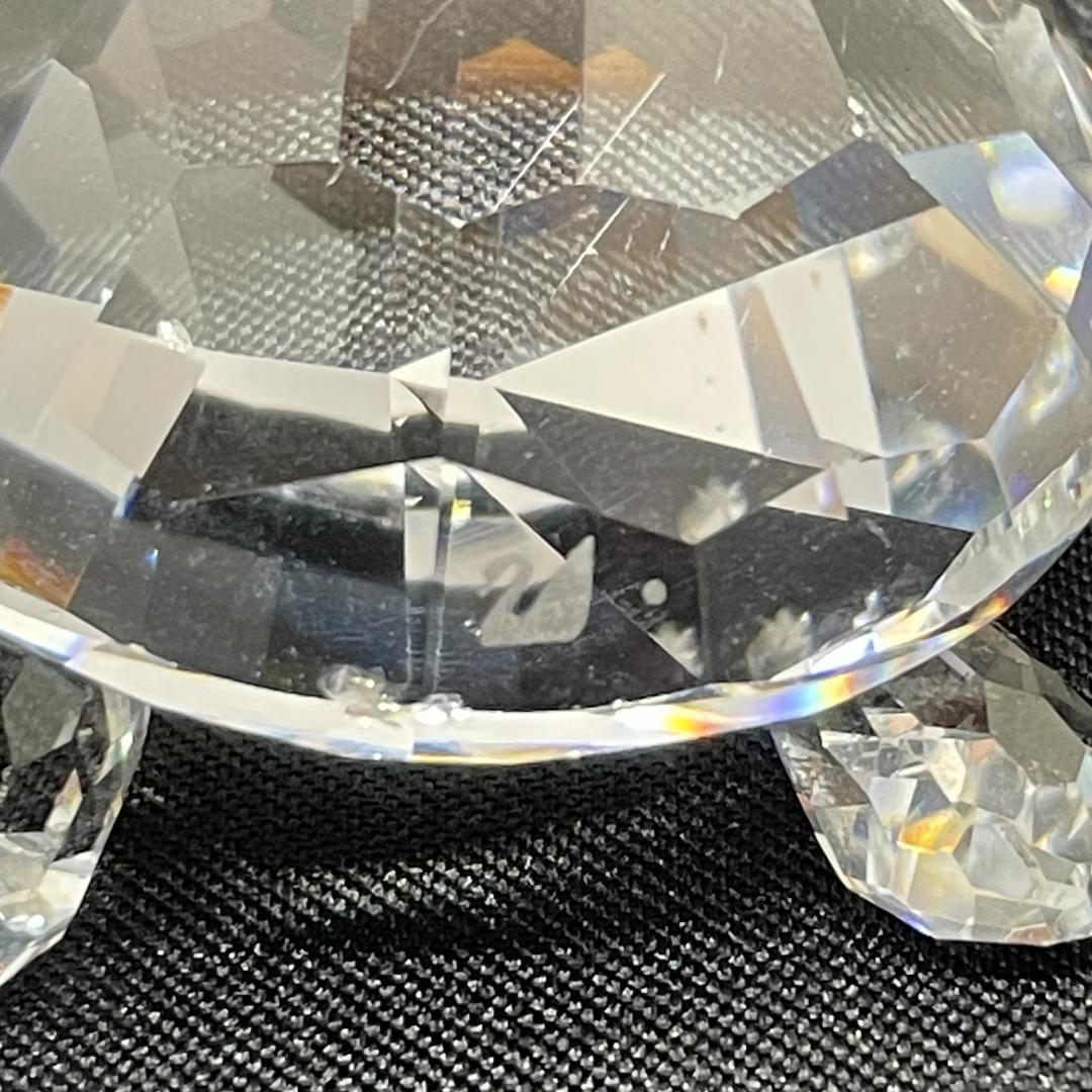 Y602-219　SWAROVSKI クリスタル カメ ヒヨコ 置物 2個