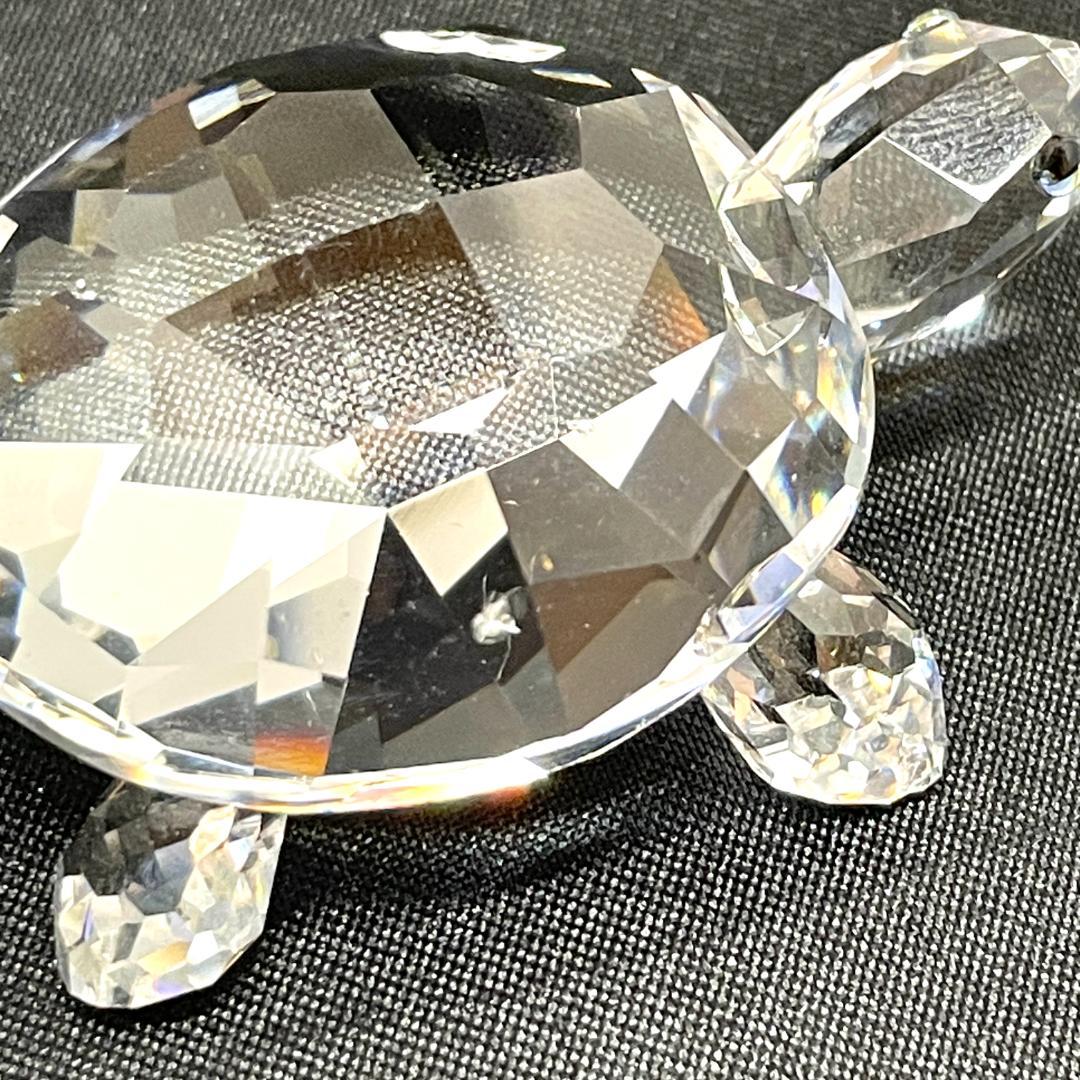 Y602-219　SWAROVSKI クリスタル カメ ヒヨコ 置物 2個
