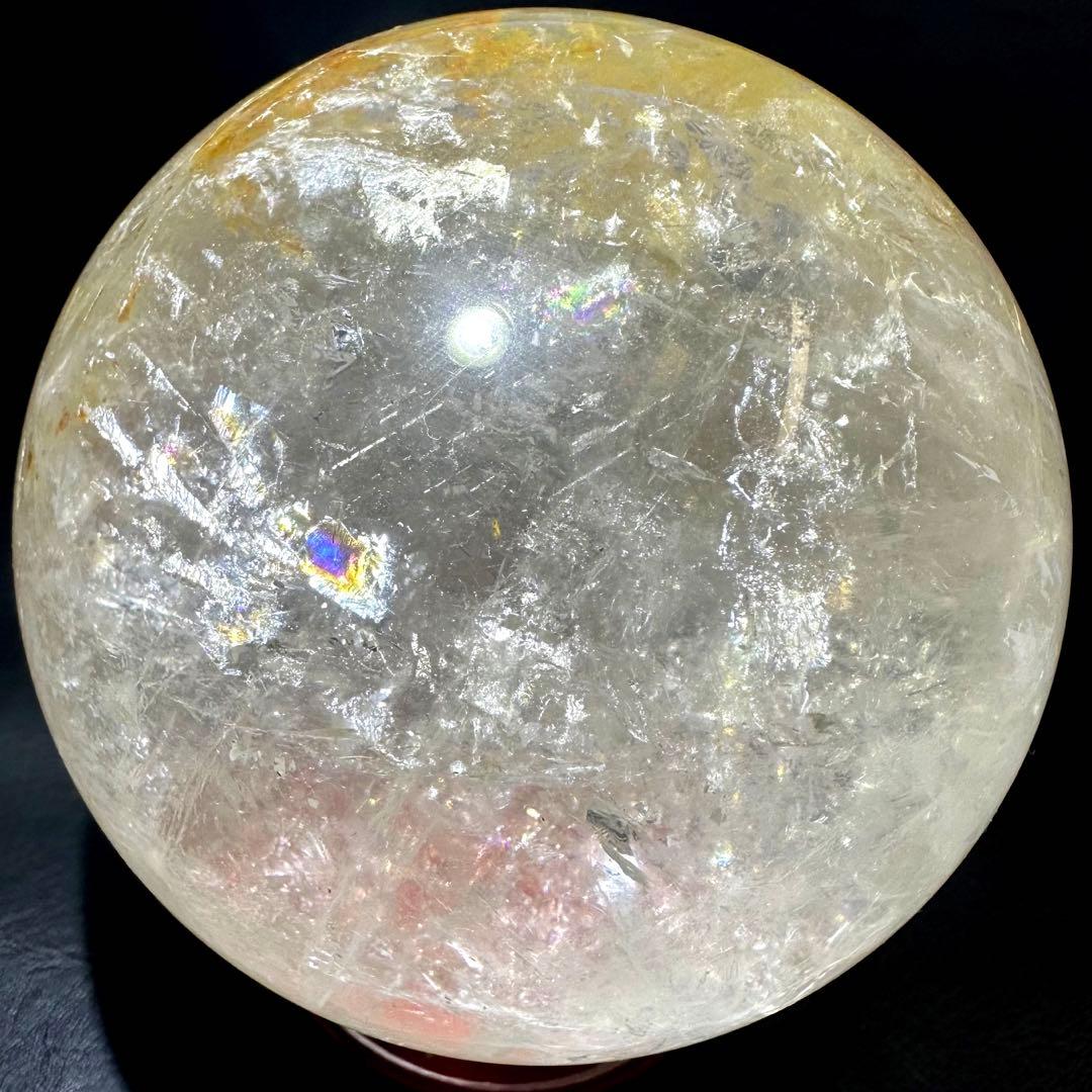 ヒマラヤ水晶 丸玉 虹入り 天然石 パワーストーン☆パワー浄化 A943