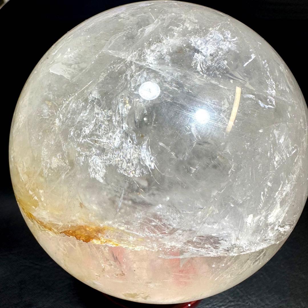 ヒマラヤ水晶 丸玉 虹入り 天然石 パワーストーン☆パワー浄化 A943