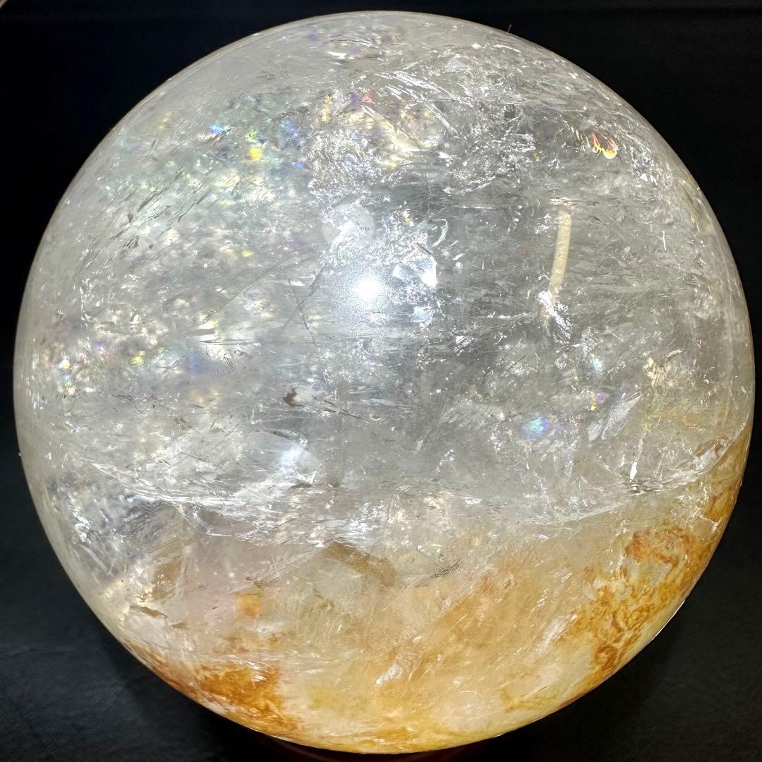 ヒマラヤ水晶 丸玉 虹入り 天然石 パワーストーン☆パワー浄化 A943