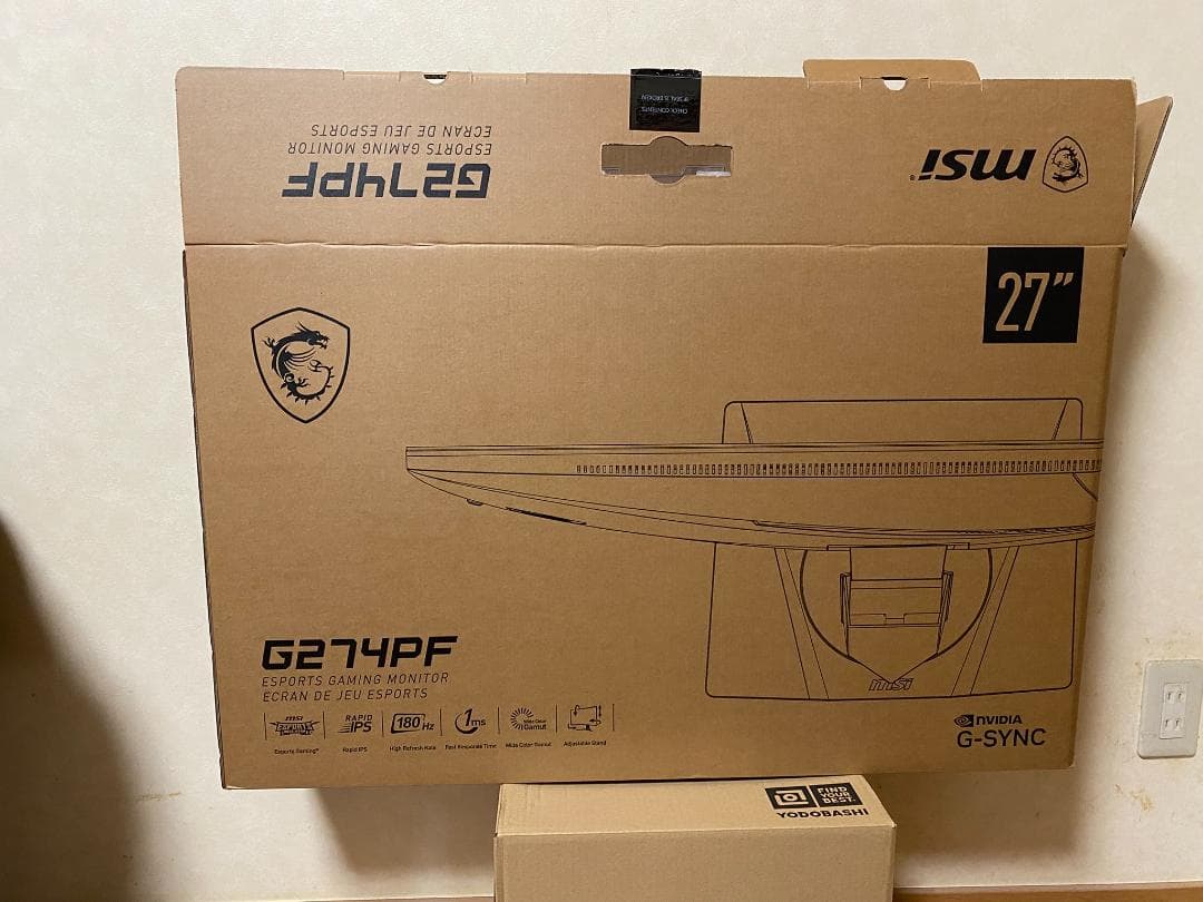 超美品MSI G274PF 27インチ ゲーミングモニター 180hz/高色域