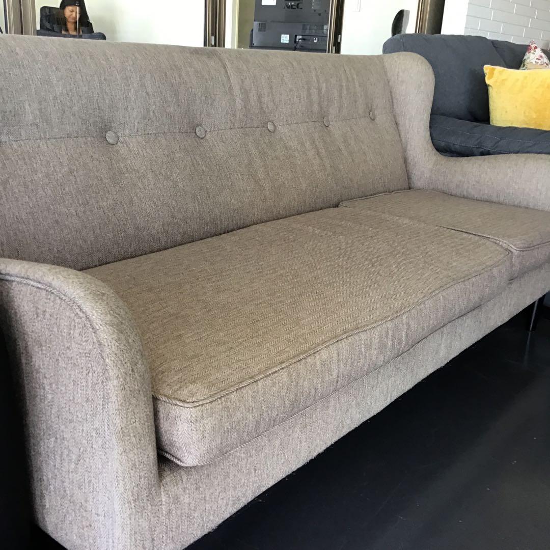 SALE ベージュファブリック4 人掛けソファ franc franc