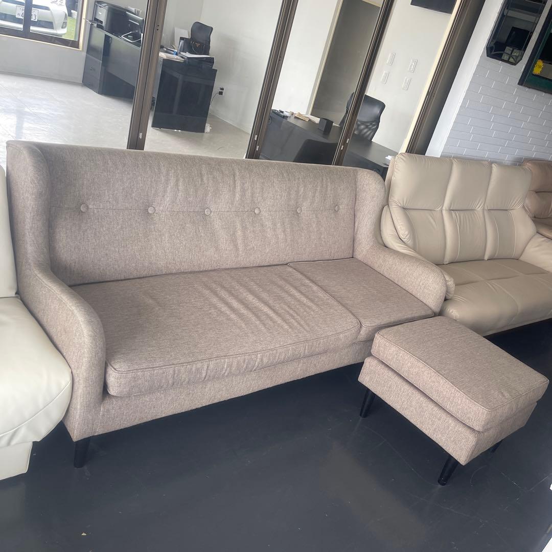 SALE ベージュファブリック4 人掛けソファ franc franc