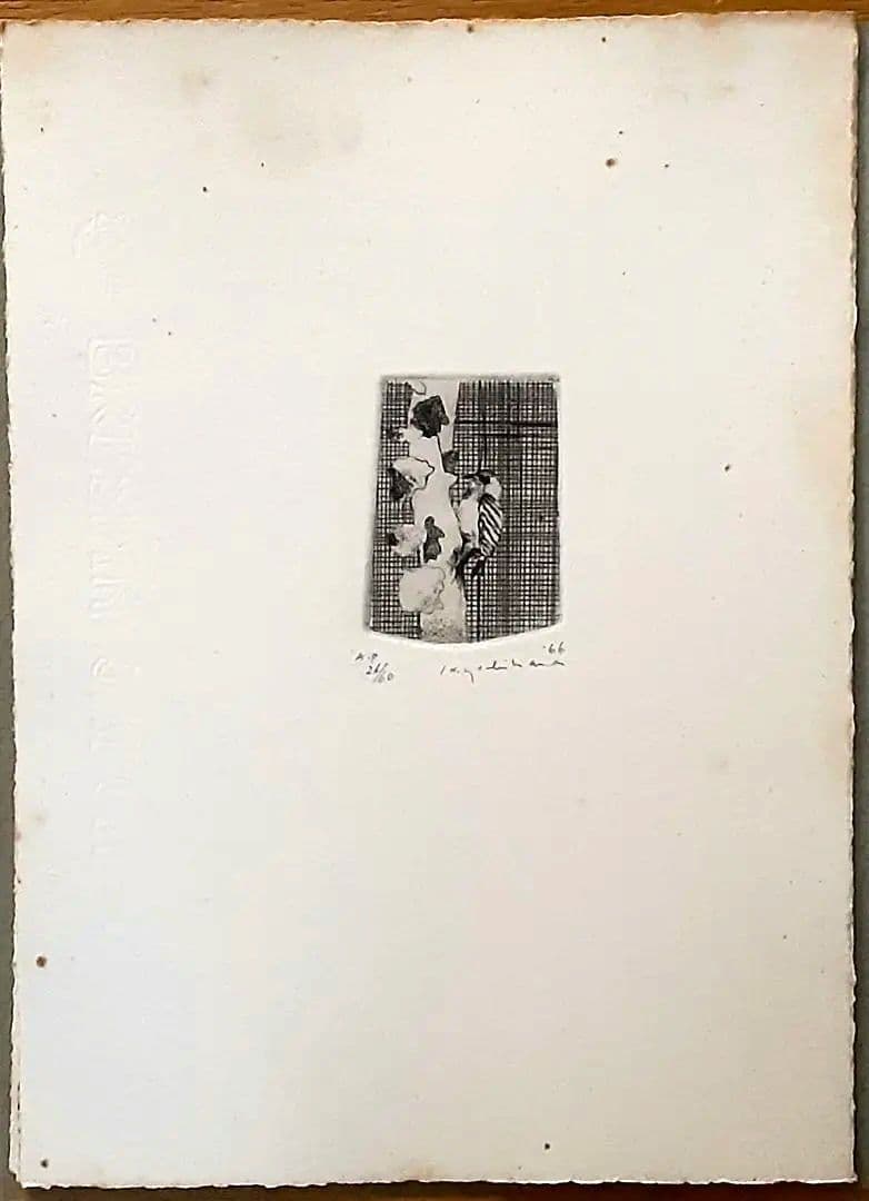 銅版画11枚入り『吉原英雄銅版画作品集 　鳥と女　1966-1974』1974