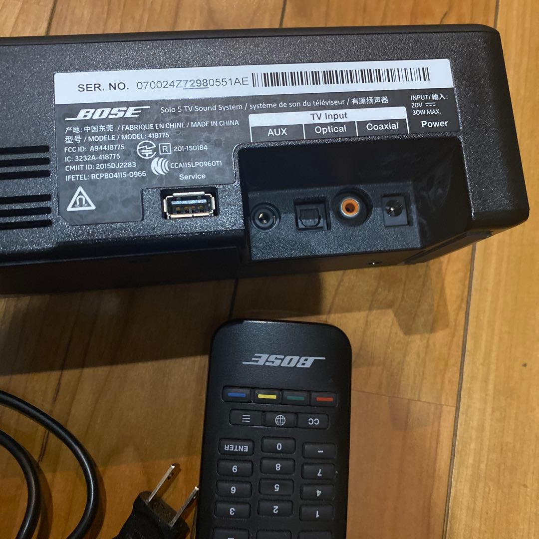BOSE　サウンドバー　スピーカー　solo5 リモコン付き