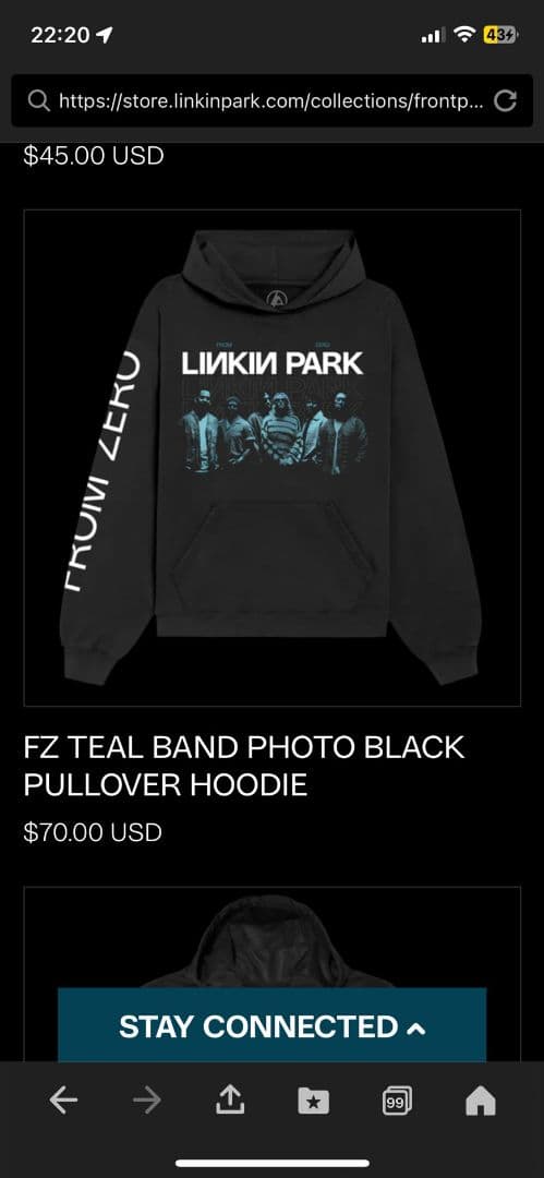 Linkin Park　フーディー　新品　Lサイズ