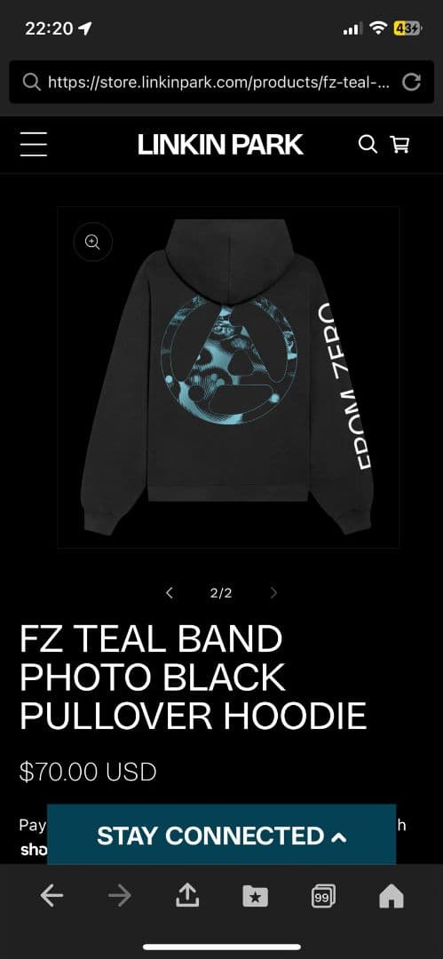 Linkin Park　フーディー　新品　Lサイズ