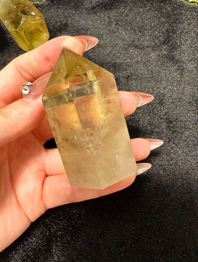 【あきこ出品】ホワイト アメジスト クラスター、ゼウスシトリンタワー3本