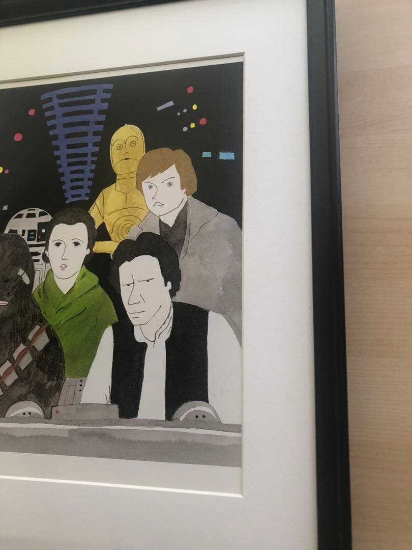 PK額装品 和田誠 映画 スターウォーズ ハリソンフォード A3額入 ポスター風