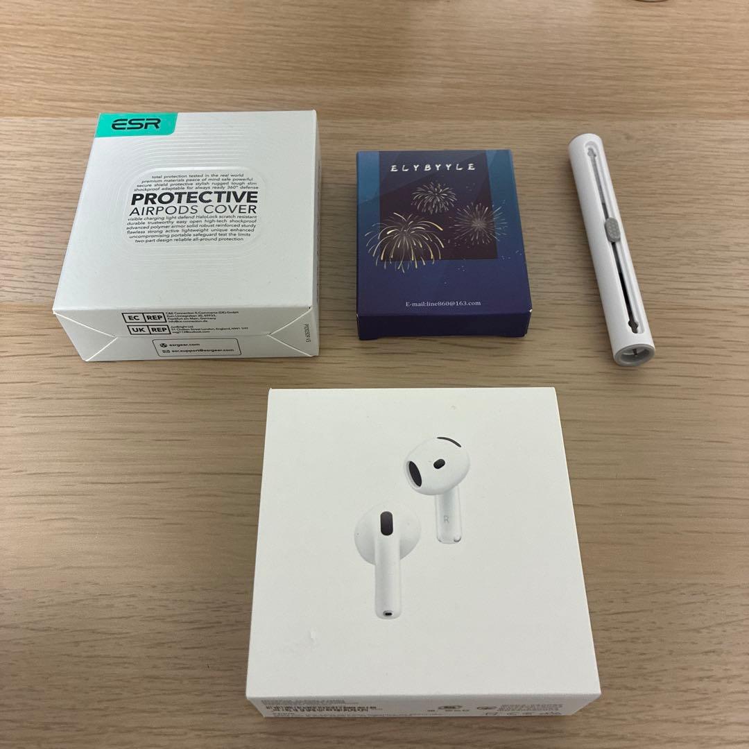 Airpods4 ANC アクティブノイズキャンセリング機能搭載　関連グッズ付き
