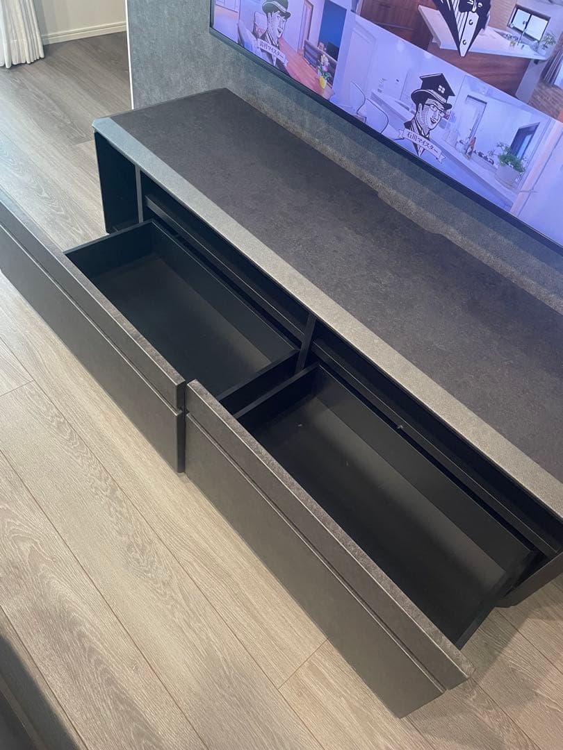 ブロッケン セラミック調 テレビボード 1500 引き出し