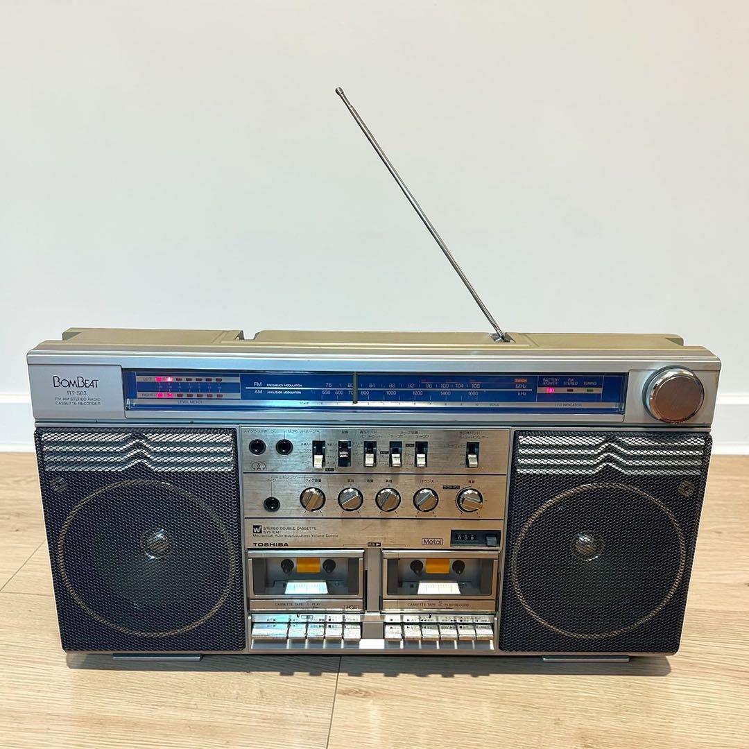 昭和レトロ✨名機❣️TOSHIBA RT-S83 BOMBEAT 大型ラジカセ