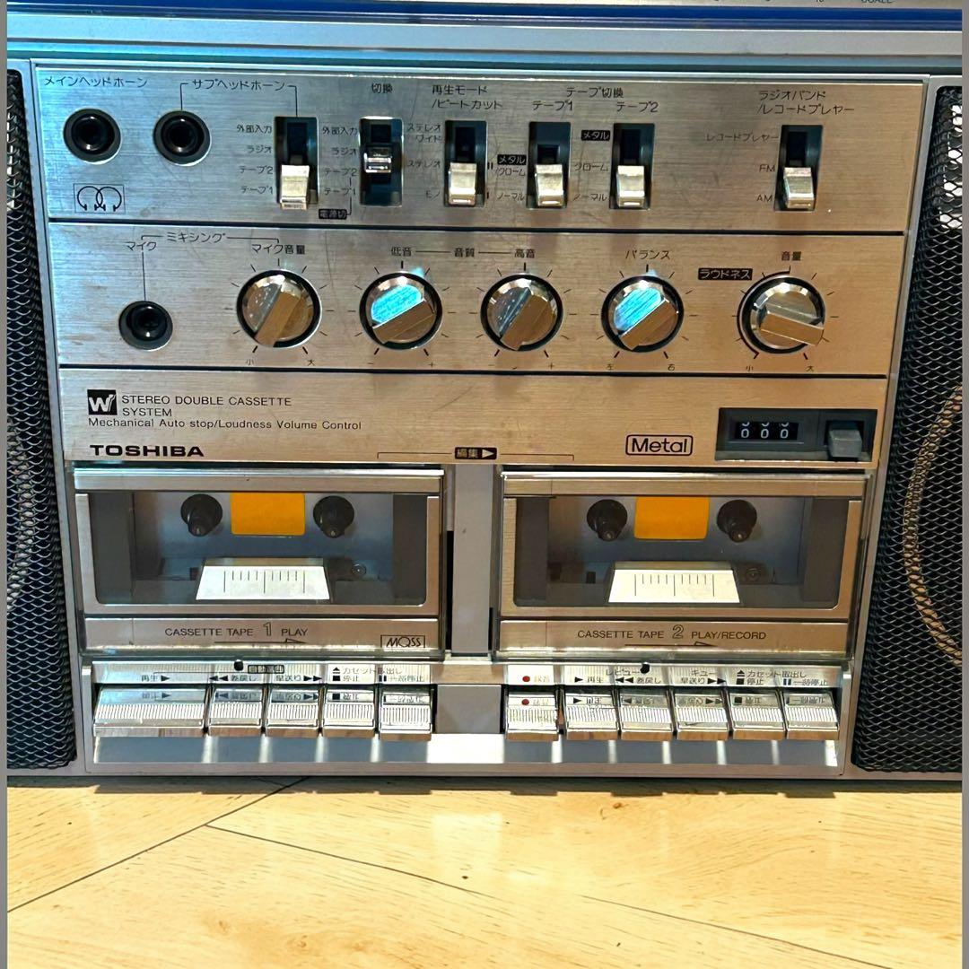 昭和レトロ✨名機❣️TOSHIBA RT-S83 BOMBEAT 大型ラジカセ
