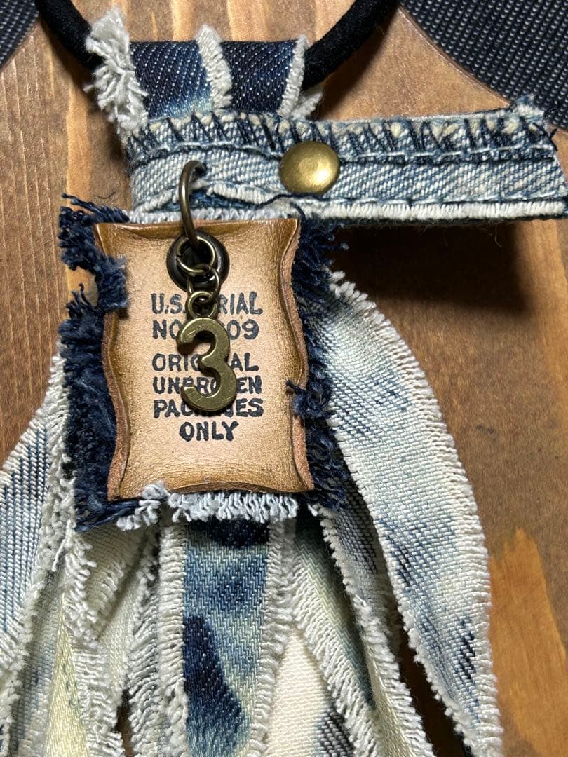 ブリーチデニムタッセルヘアゴム　No.634