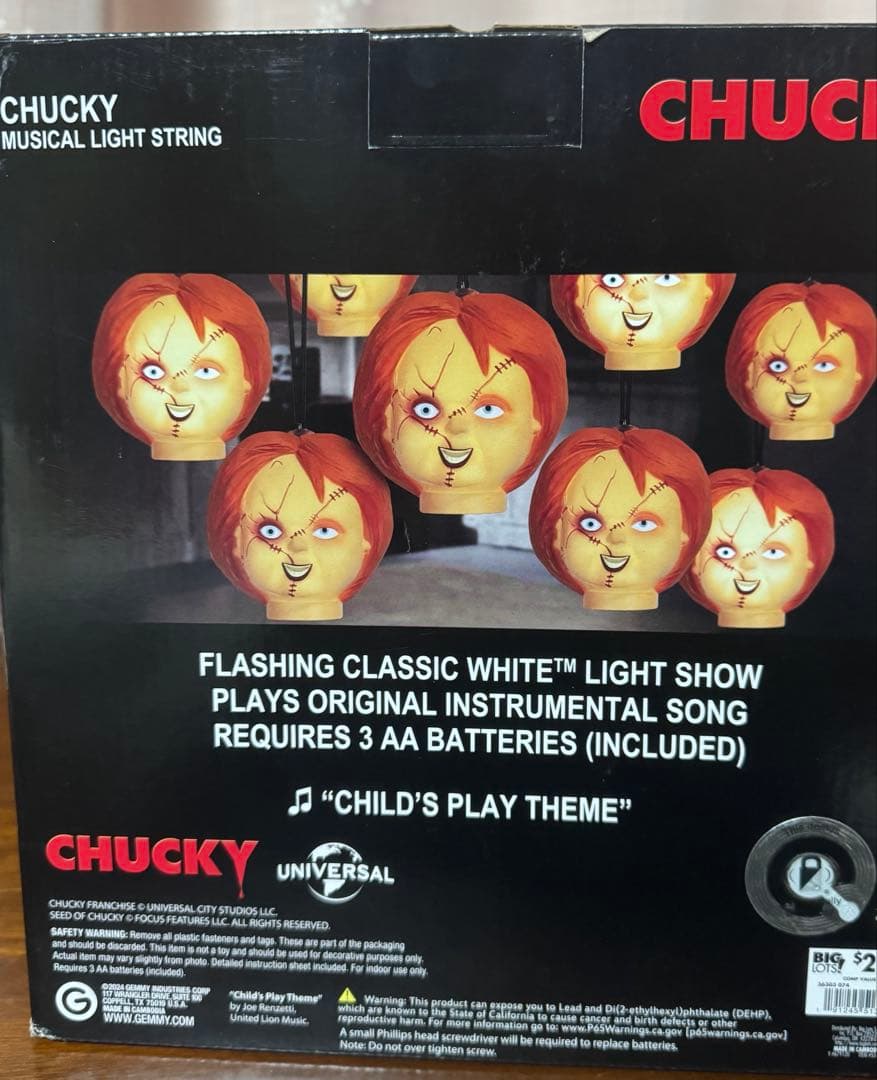 【希少】チャッキー ミュージカルライト chucky インテリア　ハロウィン