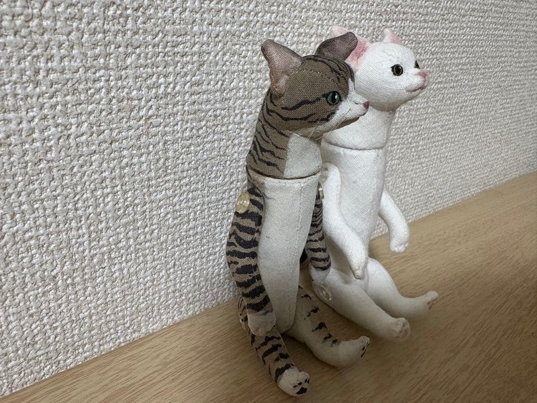 ねこ　猫　アートドール　作家　白猫　キジ白