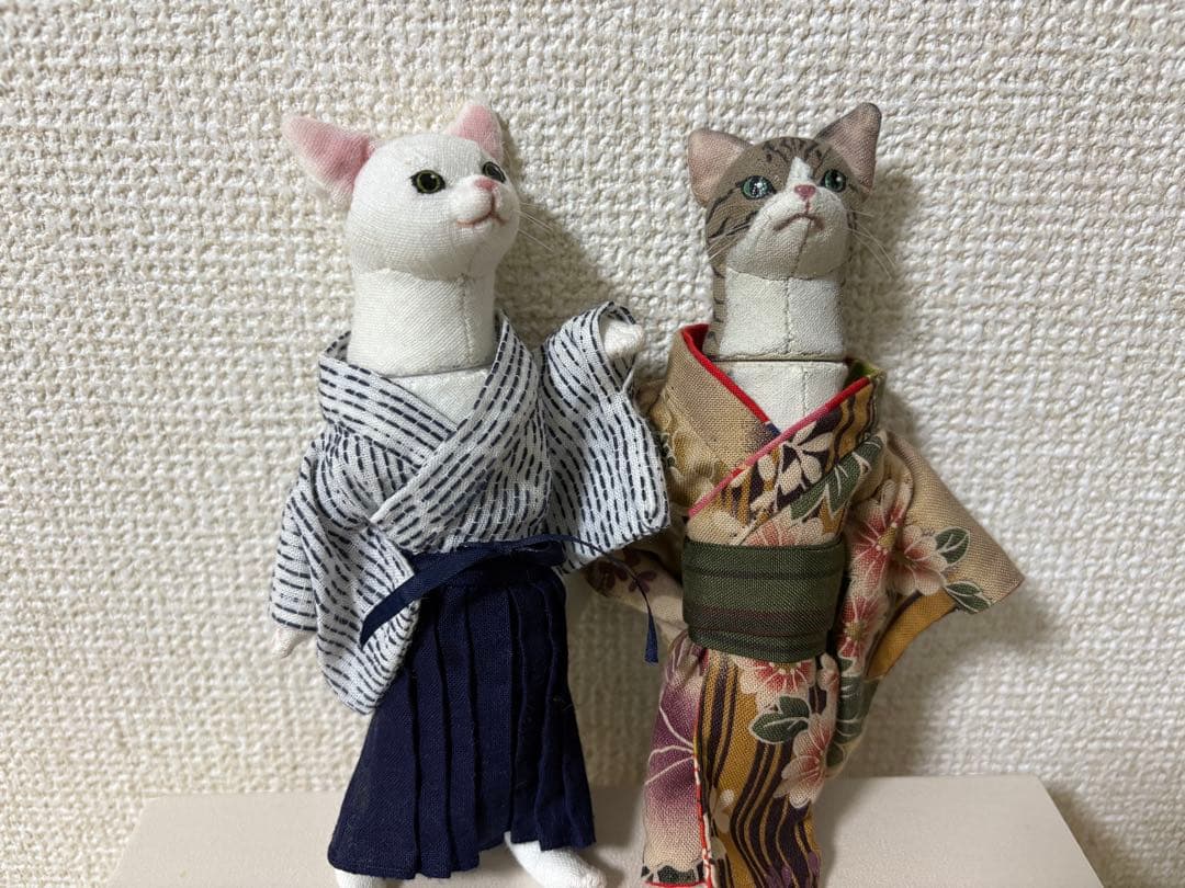 ねこ　猫　アートドール　作家　白猫　キジ白
