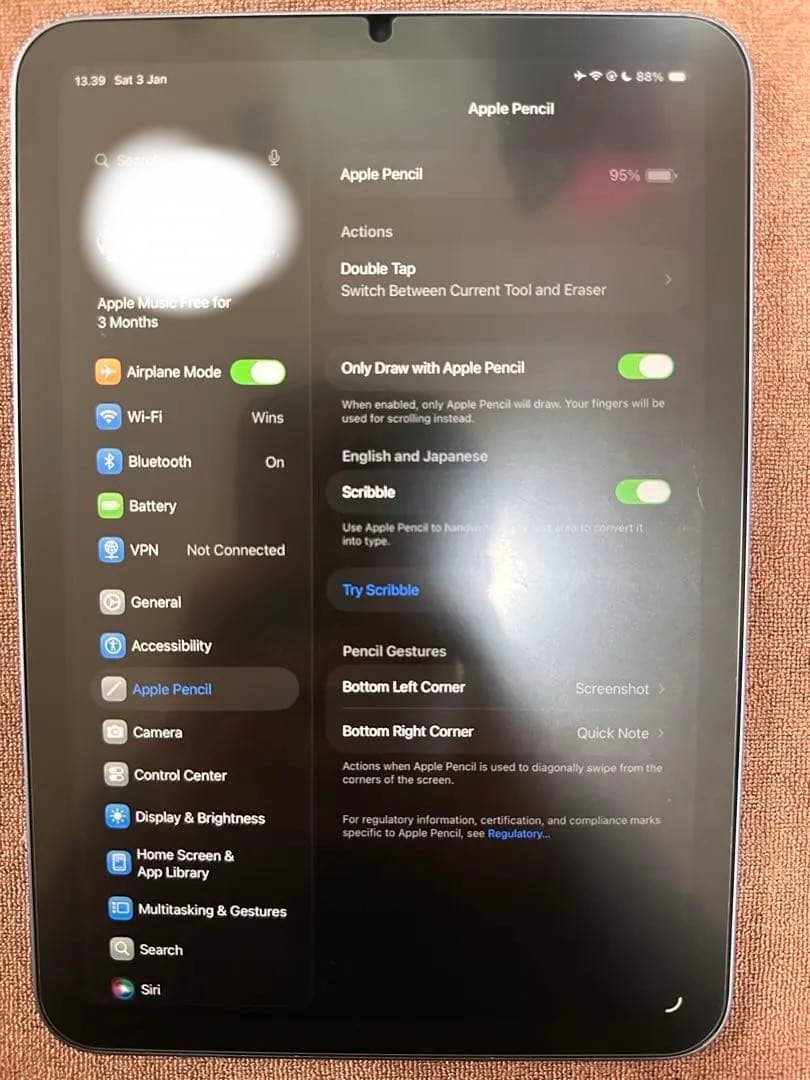 【美品】iPad mini 第6パープル + Apple Pencil第2世代